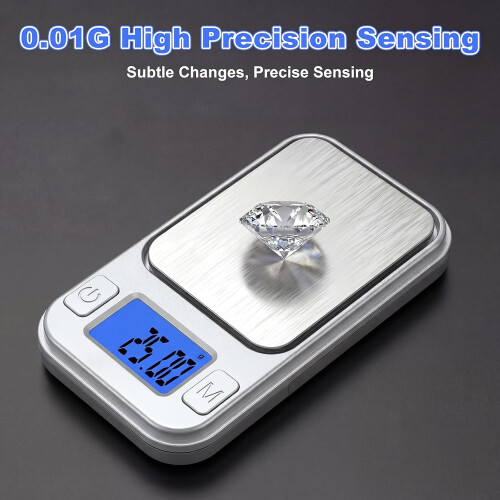 Mini Lighter Style Electronic Jewelry Scale, 100g/0.01g, Silver & Black 1