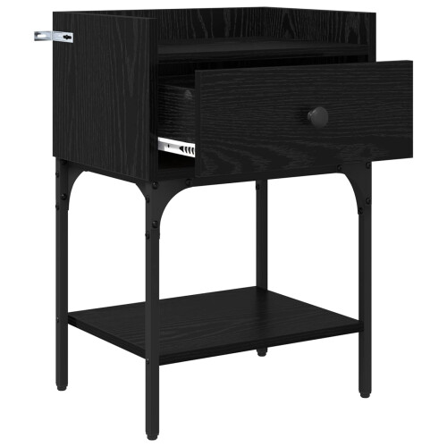 VidaXL vidaXL Bedside Table 2 pcs Black Oak 40 x 29 x 60 cm Engineered Wood 2