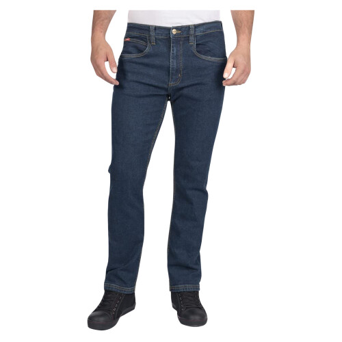 (36L, Navy Blue) Lee Cooper Mens Stretch Straight Leg Work Jeans