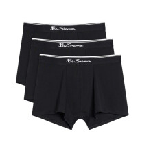 (S, Black) Ben Sherman Mens Mod Signature Stripes Boxer Shorts (Pack of 3)