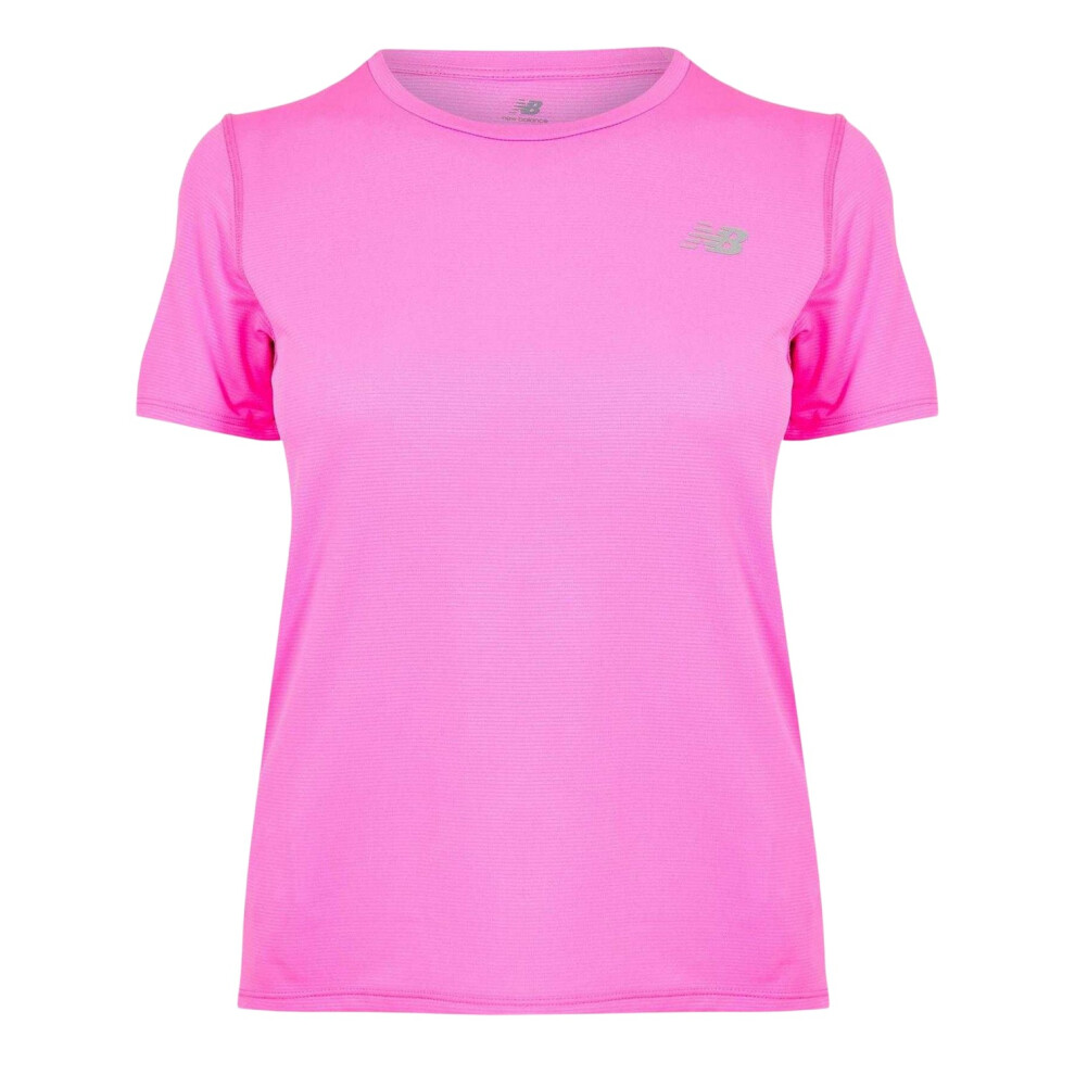 New Balance (14 Uk, Pink) Womens/Ladies Performance Short-Sleeved Running Top