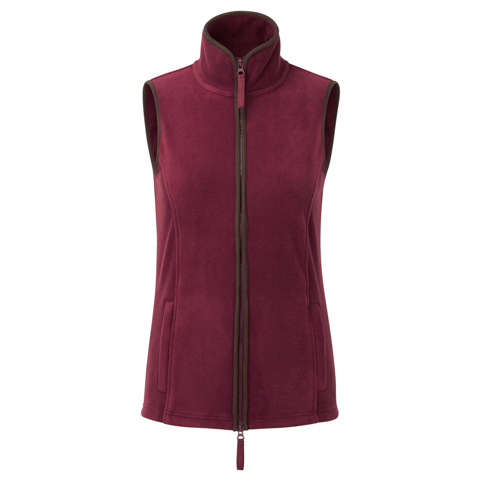 Premier (Xxl, Burgundy/Brown) Womens/Ladies Artisan Fleece Gilet