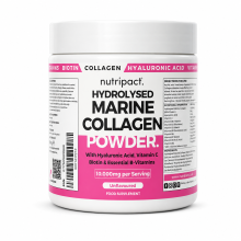 Hydrolysed Marine Collagen Powder with Hyaluronic Acid, Biotin, Vitamin C & B Vitamins - Unflavoured, Odourless, Highly Bioavailable - 30 Servings
