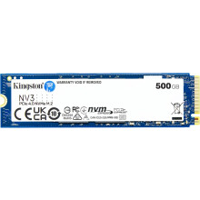 Kingston NV3 M.2 2280 PCIe Gen 4x4 NVMe SSD 500GB SNV3S/500G