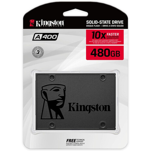 Kingston Kingston SSDNow A400 2,5 polegadas SATA III SSD 480GB SA400S37/480G 2