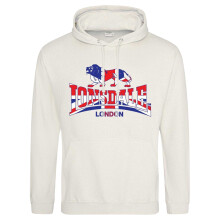 (S, Vanilla) Lonsdale Mens Union Jack Logo Hoodie