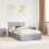 VidaXL vidaXL Bed Frame Concrete Grey 120 x 190 cm Engineered Wood 1