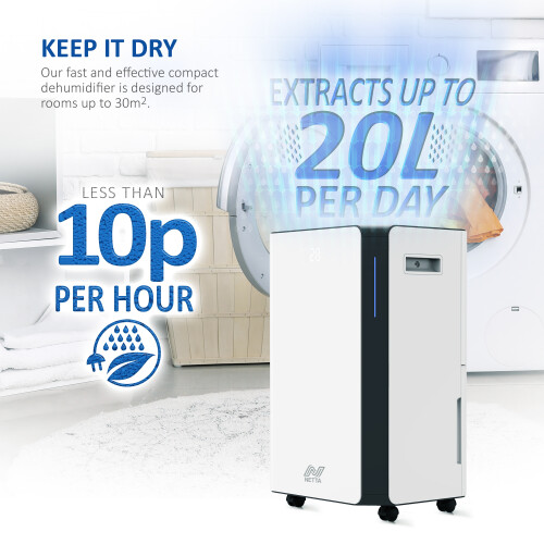NETTA (20L) NETTA Compact Dehumidifier with LED Control Panel 1