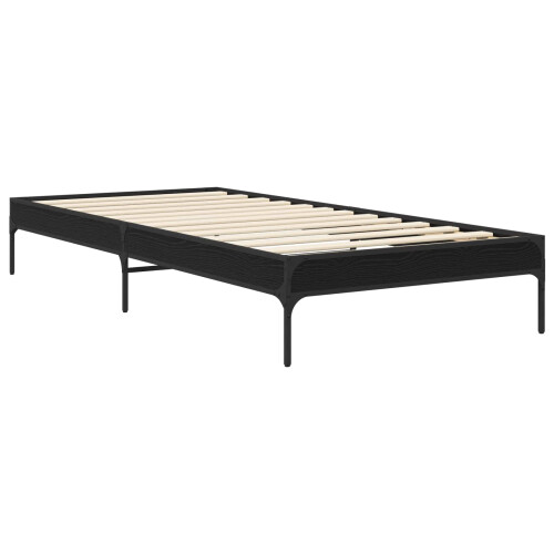 VidaXL vidaXL Bed Frame Black Oak 80 x 200 cm Engineered Wood 1