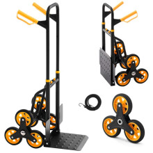Faltbare Treppe 150 kg - Duoku - mit Teleskopgriff, robuster Wagen für Transport, Umzug und Einkäufe
