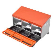 Ponedero para Gallinas de 3 Compartimentos en Acero Galvanizado-Duoku y Plástico Robusto, Diseñado para Diversas Razas de Gallinas