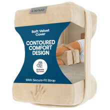LIVIVO Orthopaedic Leg Pillow Beige Fleece