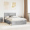 VidaXL vidaXL Bed Frame Concerte Grey 135 x 190 cm Solid Pine Wood 1