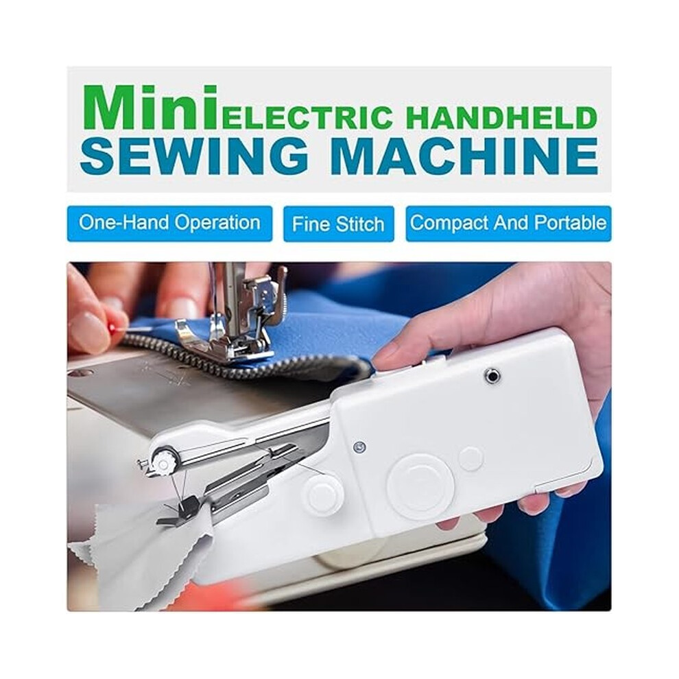 Mini Handheld Sewing Machine Portable With Kit For Quick Stitch Diy 8581012248786