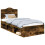 VidaXL vidaXL Bed Frame with Headboard Smoked Oak 75 x 190 cm Solid Pine Wood 3