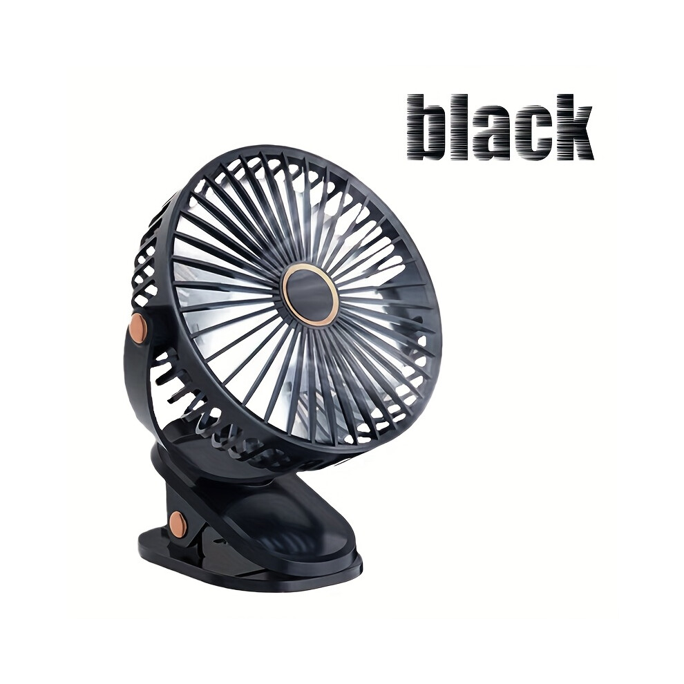 (Type C) 5-Speed Clip-On Desk Fan | 360 Rotating Personal Cooling Fan | Usb Rechargeable Clamp For Office & Camping 3351624305765