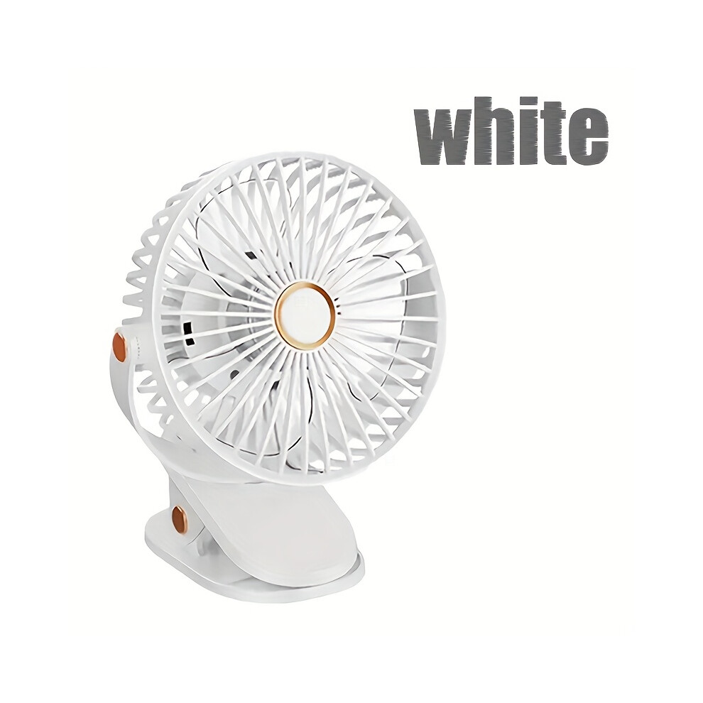 (Type B) 5-Speed Clip-On Desk Fan | 360 Rotating Personal Cooling Fan | Usb Rechargeable Clamp For Office & Camping 3351624305758