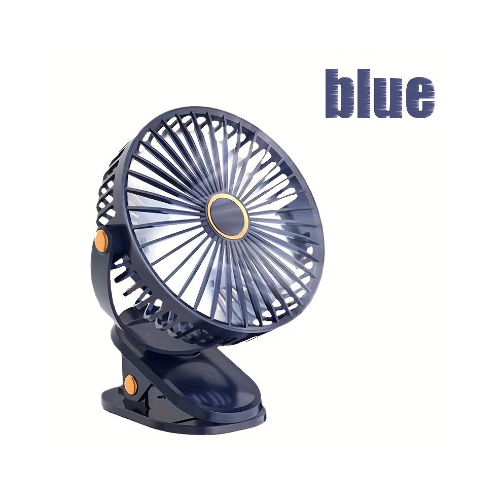 (Type A) 5-Speed Clip-On Desk Fan | 360 Rotating Personal Cooling Fan | Usb Rechargeable Clamp For Office & Camping 3351624305741