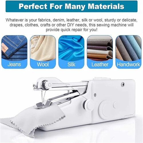 Mini Handheld Sewing Machine Portable with Kit for Quick Stitch DIY 1