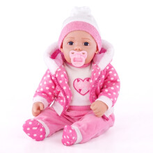 (Candy Pink) The Magic Toy Shop 20" Lifelike Soft Baby Doll With Dummy & 12 Sounds