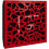 (Red glossy Plastic) 8 Pack - Small Acoustic Panel | Decorative Sound Absorbing Wall Panel "P32-Mini" 25x25x3 cm | Absorption & Diffusion 3
