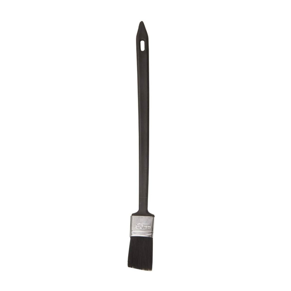 Photos - Putty Knife / Painting Tool Radiator Brush 25mm Angled Handle Nook and Cranny Paint Brush with Long Plastic Handle Blended Bristle and Stainless Steel F