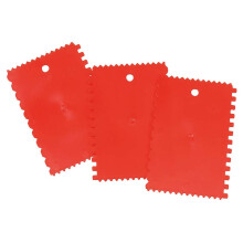 Adhesive Application Set 3 Piece Notched Plastic Spreaders for Epoxy Resin Tiles Wood Countertops and DIY Adhesive Application Reusable