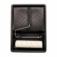 Polyblue Roller and Tray Set 7 Inch Woven Polyester Refill with Push Fit Handle and Tray for Acrylic and Emulsion Paint Application