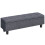 Linen Storage Bench with Rubberwood Legs, Dark Grey 1