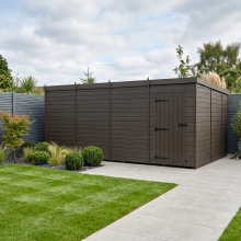 20x10 Pent Composite Shed Tanalised (Single Door, No Windows)