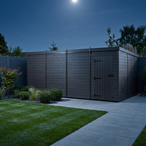 20x10 Pent Composite Shed Tanalised (Single Door, No Windows) 2