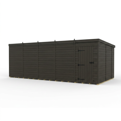 20x10 Pent Composite Shed Tanalised (Single Door, No Windows) 1