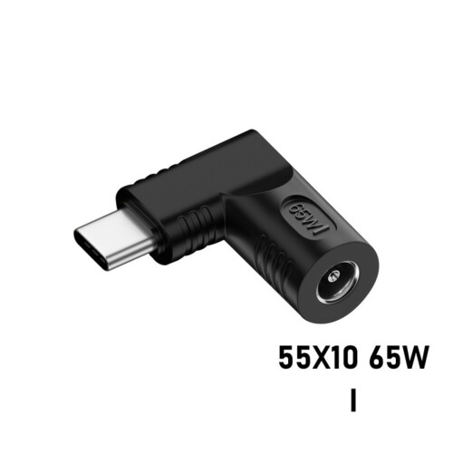 DC-Buchse auf USB Typ-C Stecker Adapter - 65W PD Stromversorgung, I-förmiger Anschluss 1