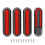 Xiaomi M365/PRO2 Scooter Seitendekorationsabdeckungen 4St Red 1
