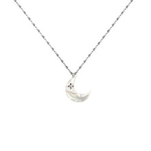S925 Silber Halskette Mond Silver
