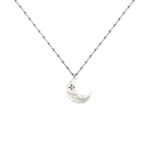 S925 Silber Halskette Mond Silver