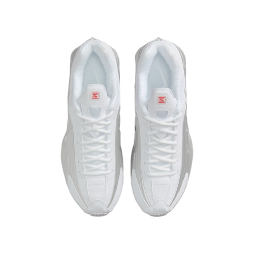 Nike Nike Shox R4 Trainers White Metallic Silver UK 11 2