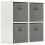Charles Jacobs (Grey Drawers) Charles Jacobs White 4 Cube Open Book Shelf Storage Unit 1