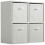 Charles Jacobs (White Drawers) Charles Jacobs Grey 4 Cube Open Book Shelf Storage Unit 1