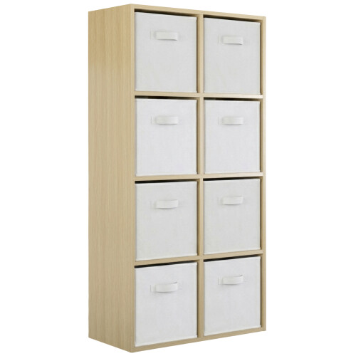Charles Jacobs (8 White Drawers) Charles Jacobs Oak 8 Cube Open Book Shelf Storage Unit