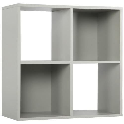 Charles Jacobs (No Drawers) Charles Jacobs Grey 4 Cube Open Book Shelf Storage Unit