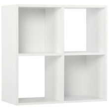 (No Drawers) Charles Jacobs White 4 Cube Open Book Shelf Storage Unit