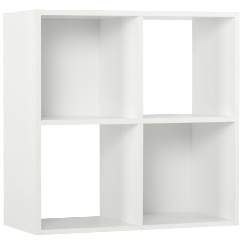 Charles Jacobs (No Drawers) Charles Jacobs White 4 Cube Open Book Shelf Storage Unit