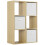 Charles Jacobs (3 White Drawers) Charles Jacobs Oak 6 Cube Open Book Shelf Storage Unit 1