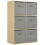 Charles Jacobs (6 Grey Drawers) Charles Jacobs Oak 6 Cube Open Book Shelf Storage Unit 1