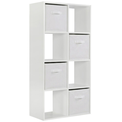 Charles Jacobs (4 White Drawers) Charles Jacobs White 8 Cube Open Book Shelf Storage Unit