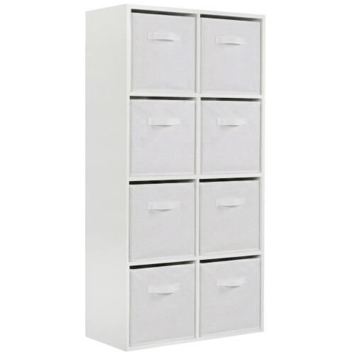 Charles Jacobs (8 White Drawers) Charles Jacobs White 8 Cube Open Book Shelf Storage Unit
