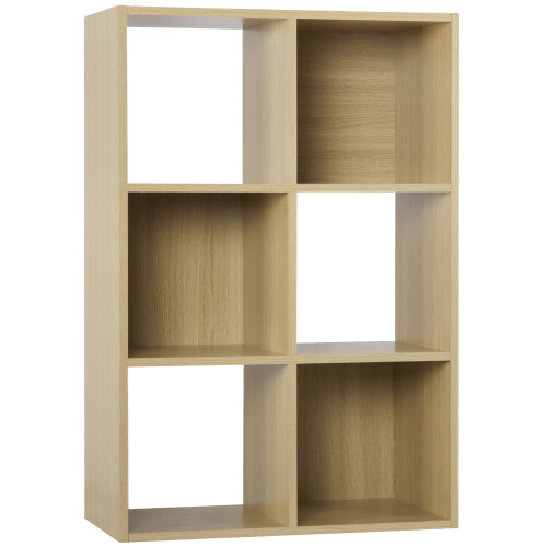 Charles Jacobs (No Drawers) Charles Jacobs Oak 6 Cube Open Book Shelf Storage Unit