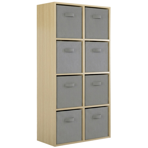 Charles Jacobs (8 Grey Drawers) Charles Jacobs Oak 8 Cube Open Book Shelf Storage Unit
