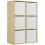 Charles Jacobs (6 White Drawers) Charles Jacobs Oak 6 Cube Open Book Shelf Storage Unit 1